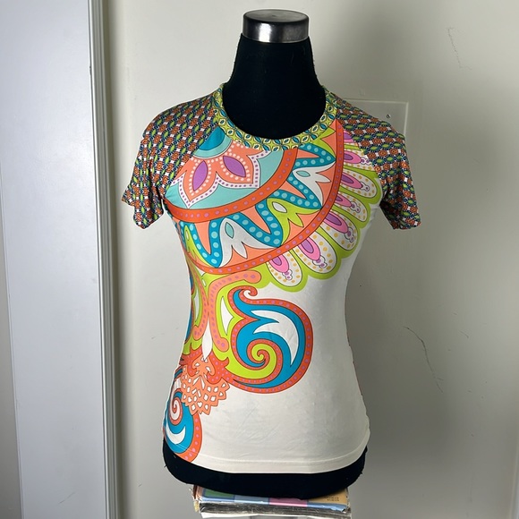 Trina Turk Boho Carnival Gaurd Swim Bikini Top Size XS - Picture 2 of 12